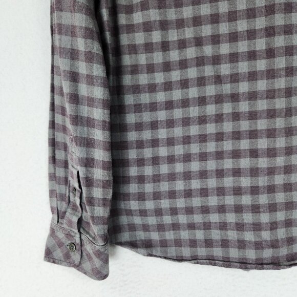 Rails Shirt Men Medium Gray Purple Buffalo Plaid Lava Sage Reid Casual Button Up - Picture 13 of 13